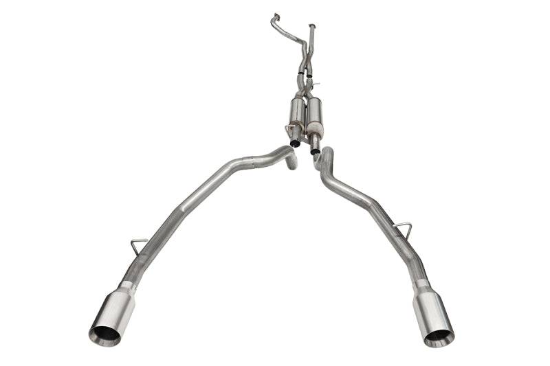 Corsa 21-22 Dodge Ram TRX Crew Cab Xtreme Catback Exhaust Dual Rear Satin Tip - Mammoth Racing -