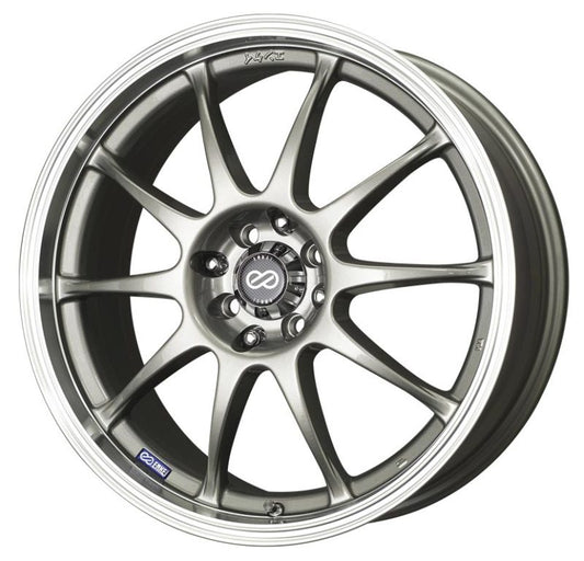 Enkei J10 16x7 5x112/114.3 38mm Offset 72.62mm Bore Dia Silver w/ Machined Lip Wheel - My Store