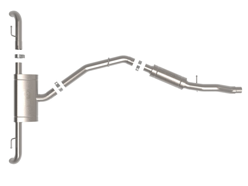 aFe MACH Force-Xp 17-21 Audi Q5 L4-2.0L (T) 3in to 2.5in Stainless Steel Cat-Back Exhaust System - Mammoth Racing -