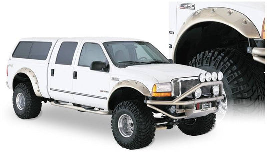 Bushwacker 99-07 Ford F-250 Super Duty Cutout Style Flares 2pc - Black - Mammoth Racing -