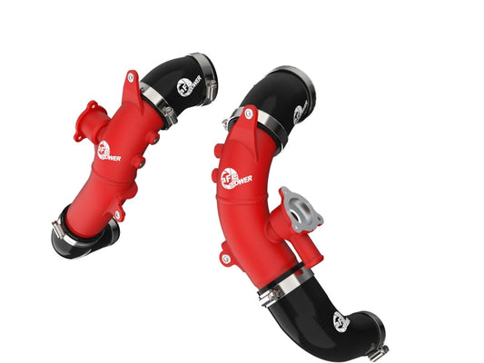 aFe 2022 Toyota Land Cruiser (J300) V6-3.5L (tt) BladeRunner 2.5in Aluminum Hot Charge Pipe - Red - Mammoth Racing -