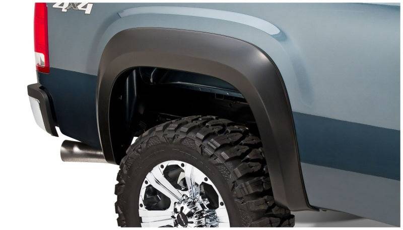 Bushwacker 07-13 GMC Sierra 1500 Fleetside Extend-A-Fender Style Flares 2pc 69.3in Bed - Black - Mammoth Racing -