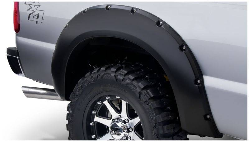 Bushwacker 11-16 Ford F-250 Super Duty Styleside Pocket Style Flares 2pc - Black - Mammoth Racing -