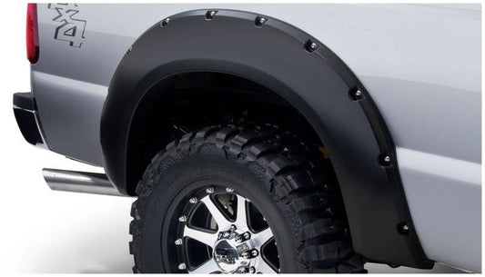 Bushwacker 11-16 Ford F-250 Super Duty Styleside Pocket Style Flares 2pc - Black - Mammoth Racing -