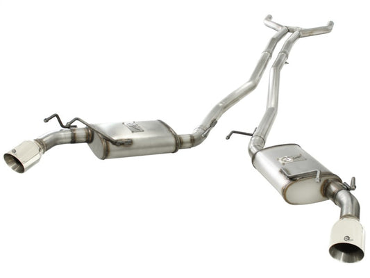 aFe MACHForce XP Exhaust 2.5in Stainless Steel CB/10-13 Chevy Camaro V6-3.6L (td) (polished tip) - Mammoth Racing -