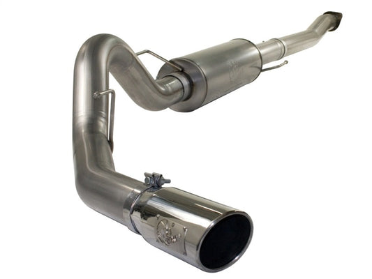aFe MACHForce XP Exhaust Cat-Back SS-409 4in Polished Tip 11-12 Ford F-150 EcoBoost V6-3.5L (tt) - Mammoth Racing -