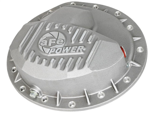 aFe Power Rear Differential Cover Raw w/Machined Fins Street Ser. 16-17 Nissan Titan XD (AAM 9.5-14) - Mammoth Racing -