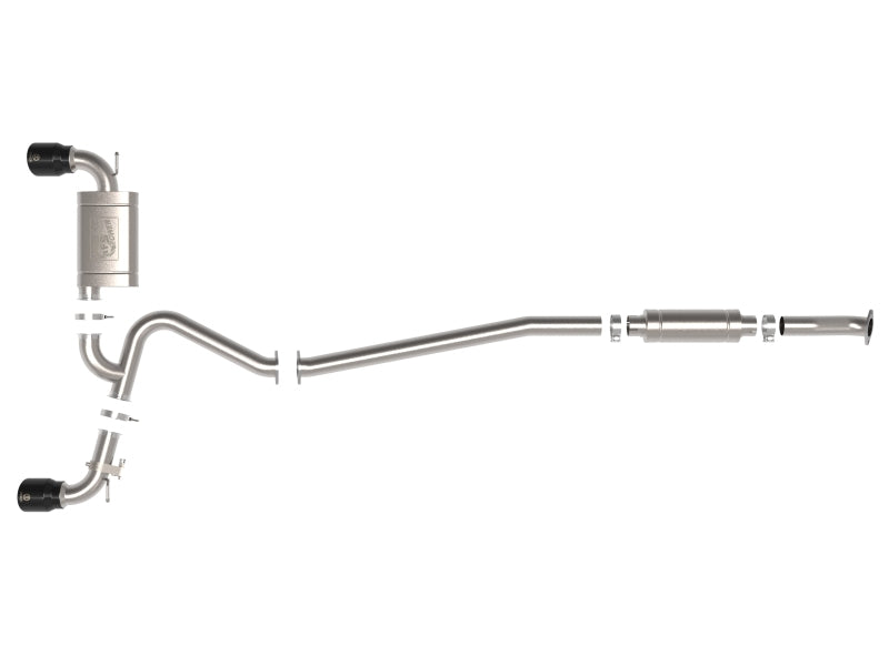 aFe 22-23 Hyundai Kona N L4 2.0L(t) Takeda 3in 304 SS Cat-Back Exhaust System w/ Black Tips - Mammoth Racing -