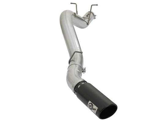 aFe ATLAS 5in DPF-Back Aluminized Steel Exhaust System GM Diesel Trucks 2017 V8 6.6L (td) L5P - Mammoth Racing -