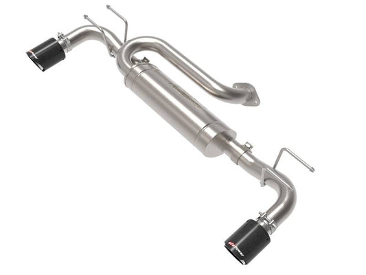 aFe 19-22 Mazda 3 L4 2.5L Takeda 3in to 2-1/2in 304 SS Axle-Back Exhaust w/ Carbon Fiber Tip - My Store