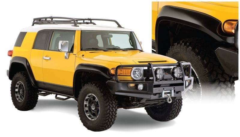 Bushwacker 07-14 Toyota FJ Cruiser Extend-A-Fender Style Flares 4pc - Black - Mammoth Racing -