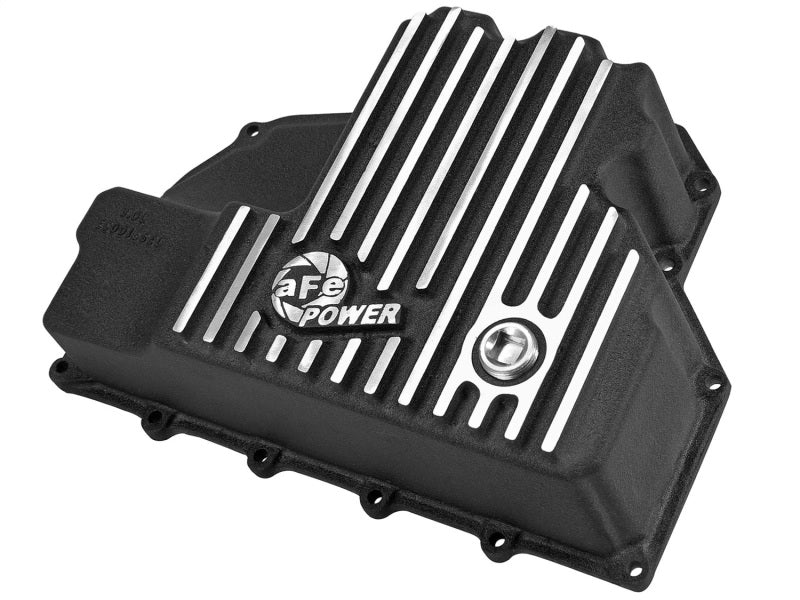 AFE Engine Oil Pan Black Machined; 14-16 Dodge RAM 1500 EcoDiesel 3.0L V6 (td) - Mammoth Racing -