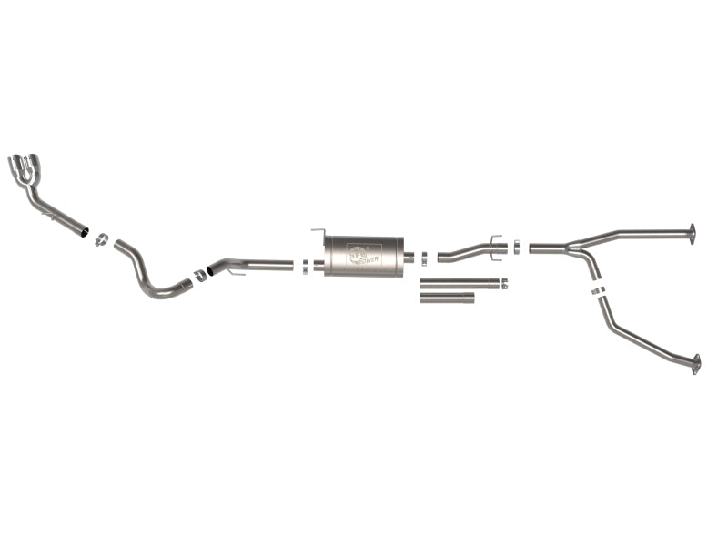 aFe 2022 Toyota Tundra V6-3.5L (tt) Vulcan Series 2.5in to 3in 304 SS Cat-Back Exhaust w/ Polish Tip - Mammoth Racing -