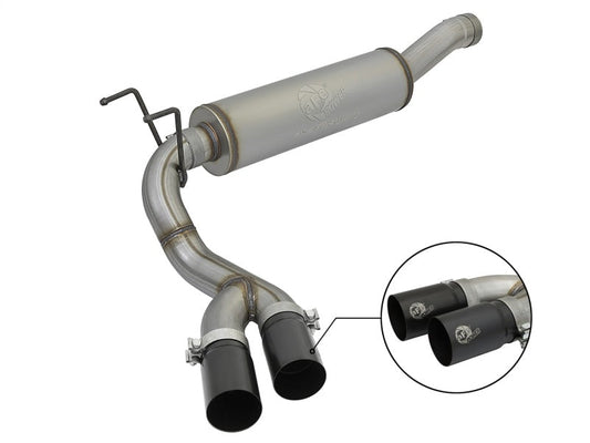 aFe Rebel Series 3-1/2in 409 SS Cat-Back Exhaust System w/Black Tip RAM 2500/3500 14-17 V8 6.4L - Mammoth Racing -