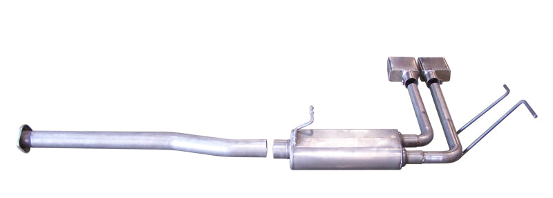 Gibson 08-09 Chevrolet Silverado 1500 LS 4.8l 2.5in Cat-Back Super Truck Exhaust - Stainless - Mammoth Racing -