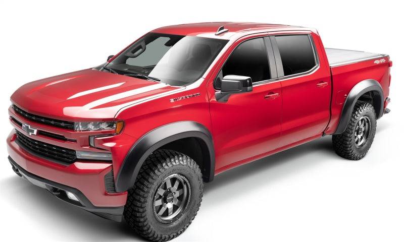 Bushwacker 19-21 Chevrolet Silverado 15 Extend-A-Fender Style Flares 4pc 78.8 Bed  - Black - Mammoth Racing -