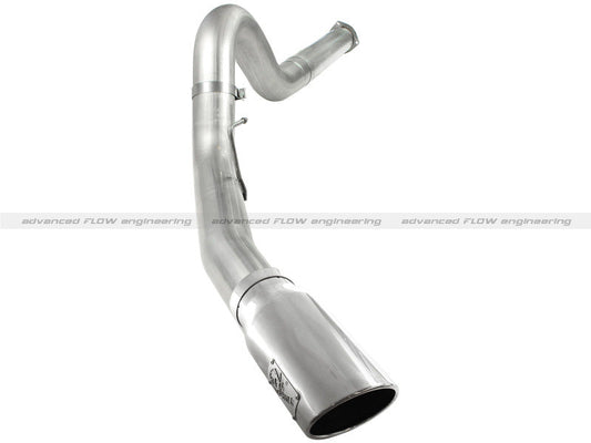 aFe Atlas 5in DPF-Back Aluminized Steel Exh Sys, Ford Diesel Trucks 11-14 v8-6.7L (td) Polished tip - Mammoth Racing -