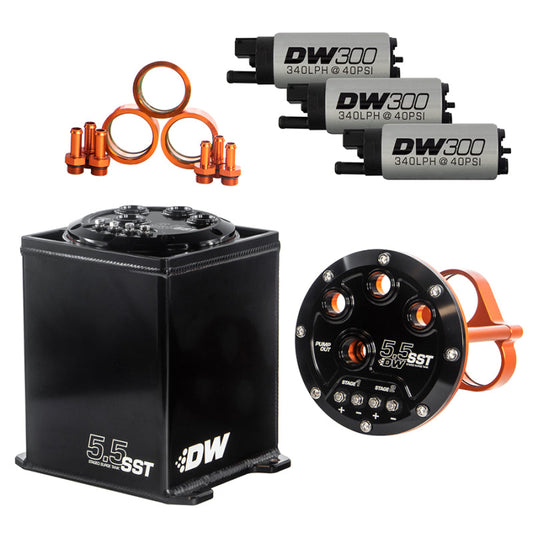 DeatschWerks 5.5L Modular Surge Tank Includes 3 DW300 Fuel Pumps - Mammoth Racing -