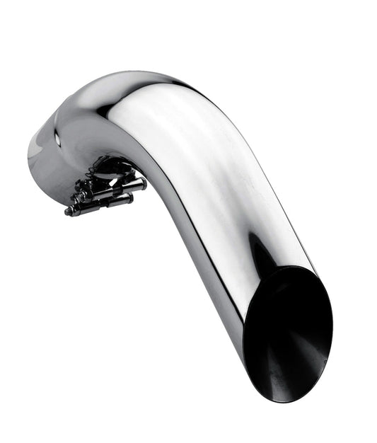 Gibson Marine Turn Down Slash-Cut Tip (Pair) - 4in Inlet/11in Length - Stainless - Mammoth Racing -