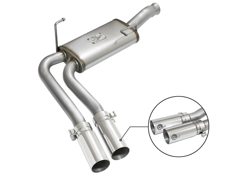aFe Rebel Series CB Middle-Side Exit SS Exhaust w/ Polished Tips 09-16 GM Silverado/Sierra V6/V8 - Mammoth Racing -