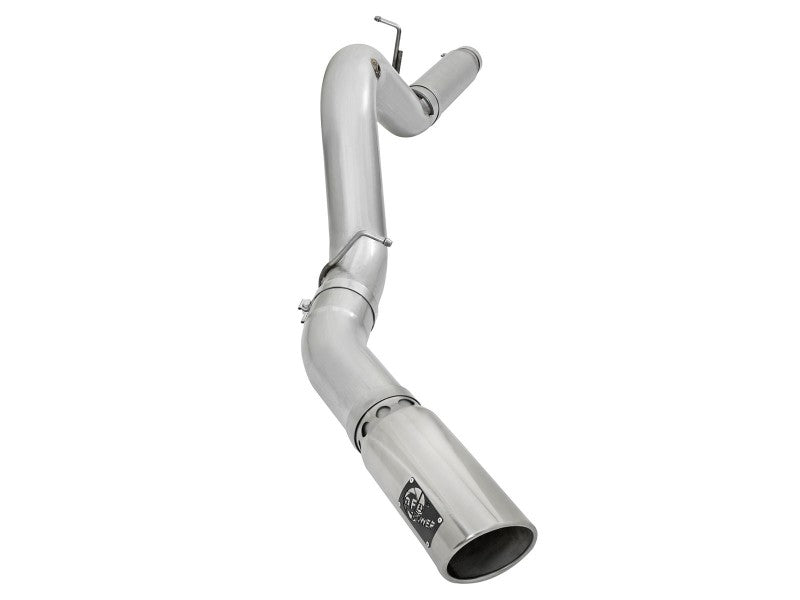 aFe Atlas Exhaust 5in DPF-Back Aluminized Steel w/ Polished Tips 16-17 GM Diesel Truck V8-6.6L (td) - Mammoth Racing -