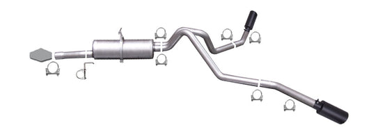 Gibson 99-04 Ford F-250 Super Duty Lariat 6.8l 2.5in Cat-Back Dual Extreme Exhaust - Black Elite - Mammoth Racing -