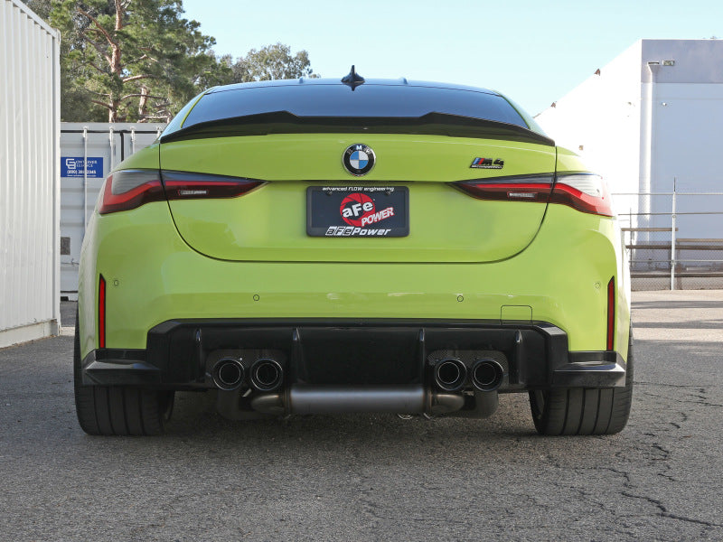 aFe MACHForce XP Exhausts Cat-Back SS 21 BMW M2 Competition L6-3.0L w/Black Tips - Mammoth Racing -