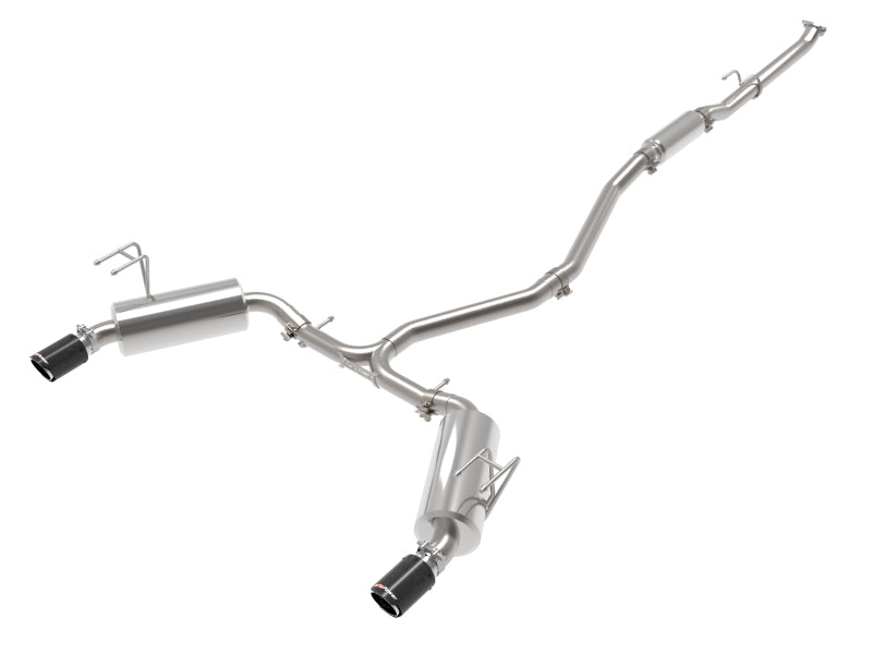 aFe Takeda 2.5in 304 SS Cat-Back Exhaust System w/CF Tips 2022+ Honda Civic L4-1.5L (t) - Mammoth Racing -