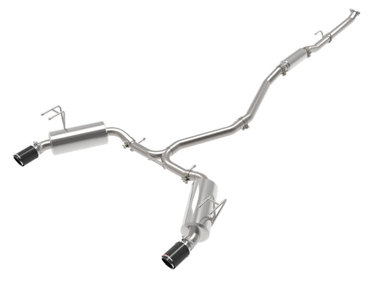aFe Takeda 2.5in 304 SS Cat-Back Exhaust System w/CF Tips 2022+ Honda Civic L4-1.5L (t) - Mammoth Racing -