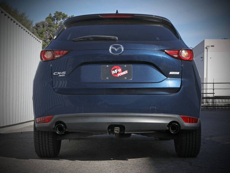 aFe Takeda 17-21 Mazda CX-5 2.5L (t) 2.5in. SS Axle-Back Exhaust System w/Black Tips - My Store
