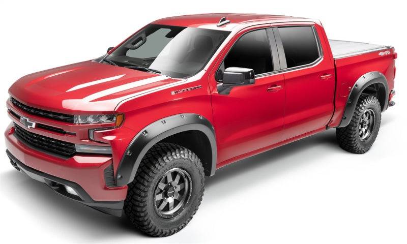 Bushwacker 19-21 Chevrolet Silverado 1500 Pocket Style Flares 4pc - Black - Mammoth Racing -