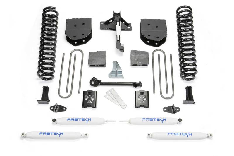 Fabtech 05-07 Ford F250 4WD w/o Factory Overload 6in Basic Sys w/Perf Shks - Mammoth Racing -