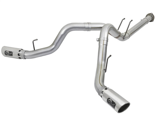 aFe ATLAS 4in DPF-Back Alum Steel Exhaust System w/Polished Tip 2017 Ford Diesel Trucks V8-6.7L (td) - Mammoth Racing -