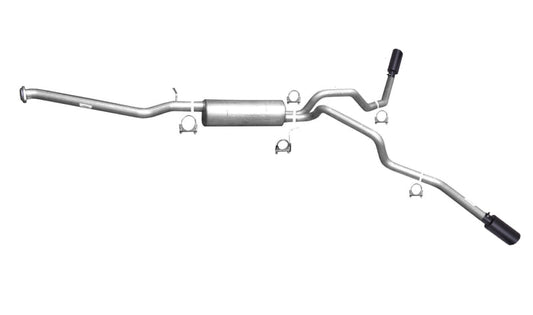 Gibson 99-03 GMC Sierra 1500 SL 5.3l 2.5in Cat-Back Dual Extreme Exhaust - Black Elite - Mammoth Racing -