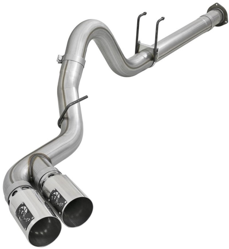 aFe Power 11-14 Ford F250/F350 6.7L Diesel Rebel XD 4in 409 SS DPF-Back Exhaust System - Pol Tips - Mammoth Racing -