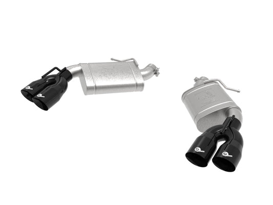 aFe POWER MACH Force-Xp 3in Axle-Back Exhaust 16-20 Chevrolet Camaro SS V8 6.2L w/Mufflers - Black - Mammoth Racing -