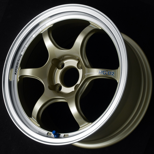 Advan RG-D2 16x8.0 +38 4-100 Machining & Champagne Gold Wheel - My Store