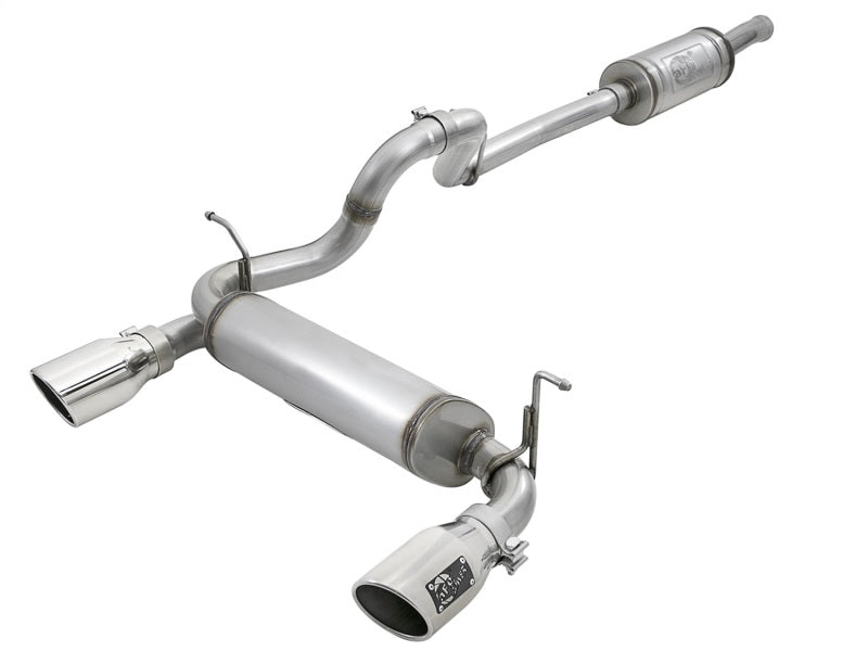 aFe Rebel Series 2.5in 409 SS Cat-Back Exhaust w/ Polished Tips 2018+ Jeep Wrangler (JL) V6 3.6L - Mammoth Racing -