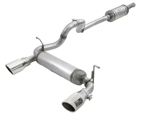 aFe Rebel Series 2.5in 409 SS Cat-Back Exhaust w/ Polished Tips 2018+ Jeep Wrangler (JL) V6 3.6L - Mammoth Racing -