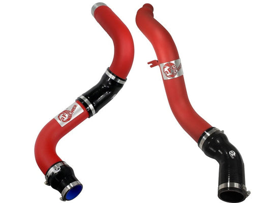 aFe Bladerunner 3in Red Intercooler Hot and Cold Side Tubes 14-15 Dodge Ram 1500 EcoDiesel V6 3.0L - Mammoth Racing -