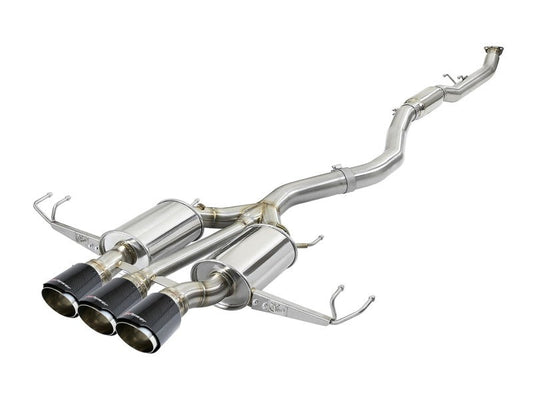 aFe Takeda 3in 304 SS Cat-Back Exhaust w/ Carbon Fiber Tips 17-18 Honda Civic Type R L4 2.0L (t) - Mammoth Racing -