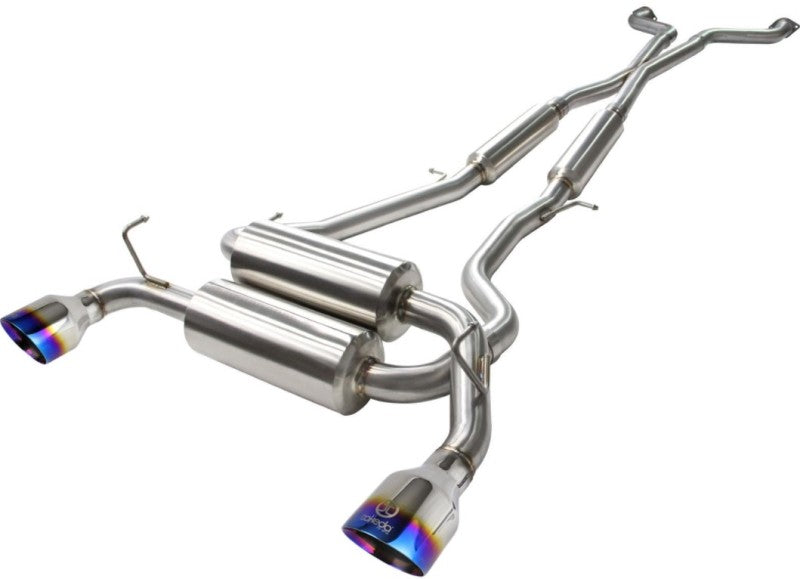 aFe Takeda 2-1/2in 304SS Cat-Back Exhaust Infiniti G37 08-13/Q60 14-15 V6-3.7 w/ Blue Flame Tips - Mammoth Racing -