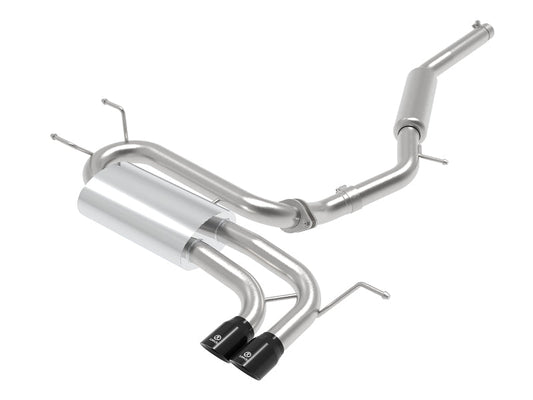 aFe Takeda 2-1/2in SS-304 Cat-Back Exhausts w/ Black Tip 16-19 Mazda MX-5 Miata ND 2.0T - Mammoth Racing -