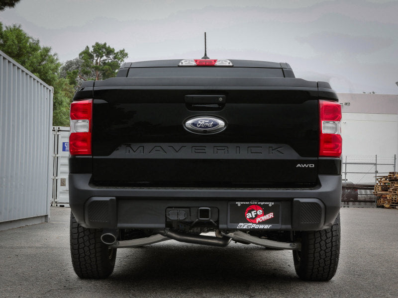 aFe 22-23 Ford Maverick EcoBoost L4 2.0L(t) Vulcan Series 2-1/2in 304 SS Cat-Back w/ Black Tip - Mammoth Racing -