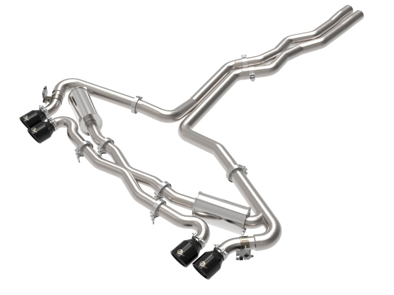 aFe 20-22 Audi RS6 Avant V8 4L (tt) MACH Force-Xp 3in to 2.5in 304 SS Cat-Back Exhaust w/ Black Tip - Mammoth Racing -