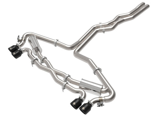 aFe 20-22 Audi RS6 Avant V8 4L (tt) MACH Force-Xp 3in to 2.5in 304 SS Cat-Back Exhaust w/ Black Tip - Mammoth Racing -