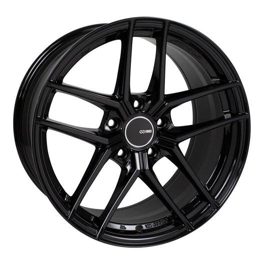 Enkei TY5 19x8 5x112 45mm Offset 72.6mm Bore Black Wheel - Mammoth Racing -
