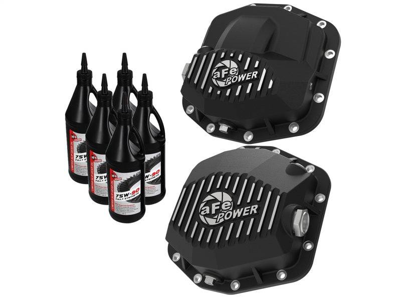aFe Pro Series Front and Rear Diff Cover Kit w/ Oil 2018+ Jeep Wrangler (JL) V6 3.6L (Dana M220) - My Store