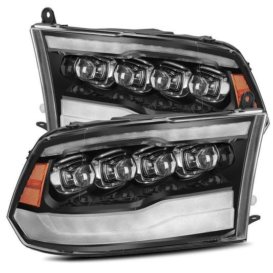 AlphaRex 09-18 Dodge Ram 1500HD NOVA LED Projector Headlights Plank Style Design Gloss Black w/DRL - My Store