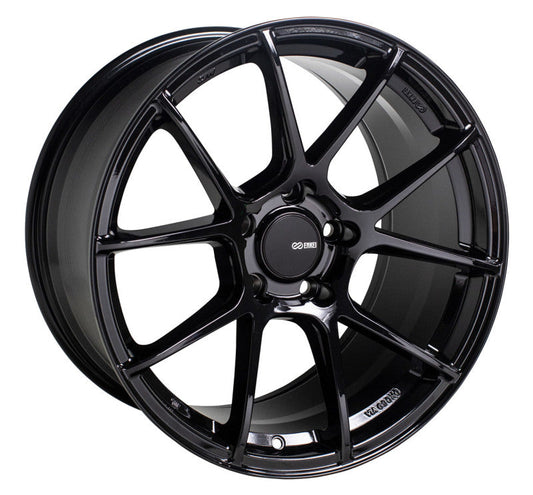 Enkei TS-V 17x8 5x114.3 45mm Offset 72.6mm Bore Gloss Black Wheel - Mammoth Racing -